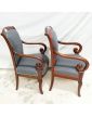 Paire de Fauteuils à Crosse à Restaurer