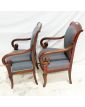 Paire de Fauteuils à Crosse à Restaurer