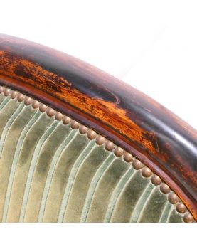 Paire de Fauteuils Voltaire Tapissés Vert