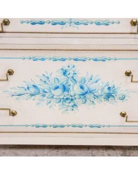 Commode Moderne Style Louis XVI Dessus Marbre Blanc