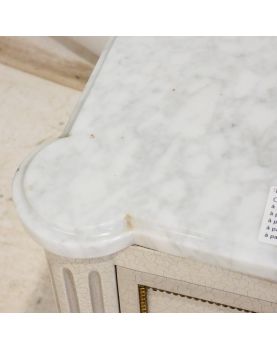 Commode Moderne Style Louis XVI Dessus Marbre Blanc