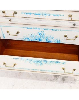 Commode Moderne Style Louis XVI Dessus Marbre Blanc