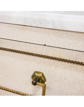 Commode Moderne Style Louis XVI Dessus Marbre Blanc