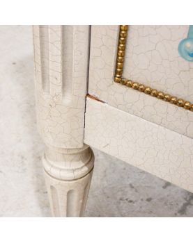 Commode Moderne Style Louis XVI Dessus Marbre Blanc