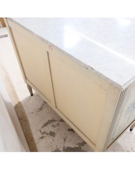 Commode Moderne Style Louis XVI Dessus Marbre Blanc