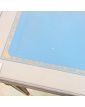 Petit Bureau 2 Tiroirs 2 Tablettes Style Louis XVI Dessus Bleu
