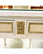 Petit Bureau 2 Tiroirs 2 Tablettes Style Louis XVI Dessus Bleu