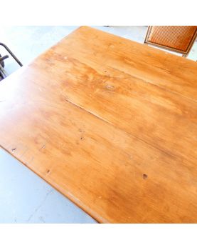 Table de Ferme en Orme Patine Ancienne