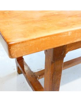 Table de Ferme en Orme Patine Ancienne