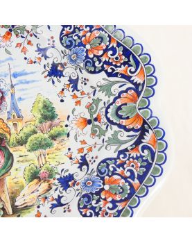 Large Oval Folk Decor dish
