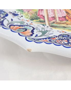 Large Oval Folk Decor dish