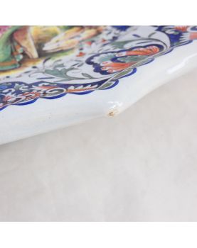 Large Oval Folk Decor dish