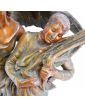 Large Subject in Regulated on Socle in Wood Signed Emile LAPORTE