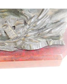 Large Subject in Regulated on Socle in Wood Signed Emile LAPORTE