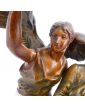Large Subject in Regulated on Socle in Wood Signed Emile LAPORTE