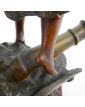 Large Subject in Regulated on Socle in Wood Signed Emile LAPORTE