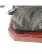 Large Subject in Regulated on Socle in Wood Signed Emile LAPORTE