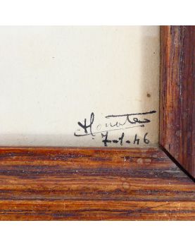 Small Elegant watercolor Frame in Wood