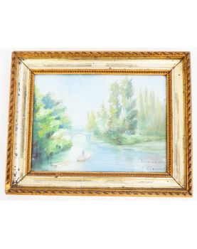Huile sur Panneau Souvenir 1909