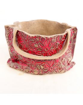 Small Basket in Glazed earthenware