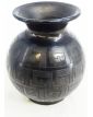 Black Glazed Ball Vase
