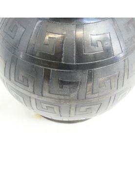 Vase Boule Émaillé Noir