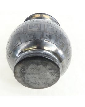 Vase Boule Émaillé Noir