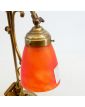 Lampe Bureau Laiton Tulipe Orange