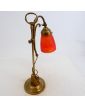 Lampe Bureau Laiton Tulipe Orange