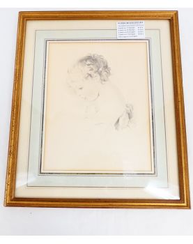 Dessin Monochrome Enfant de Profil