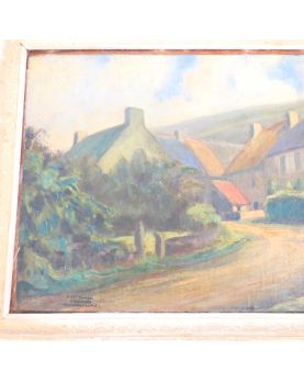 Oil on Panel Landscape of La Hague Signed André MANTELET MAREL SCIOTOT