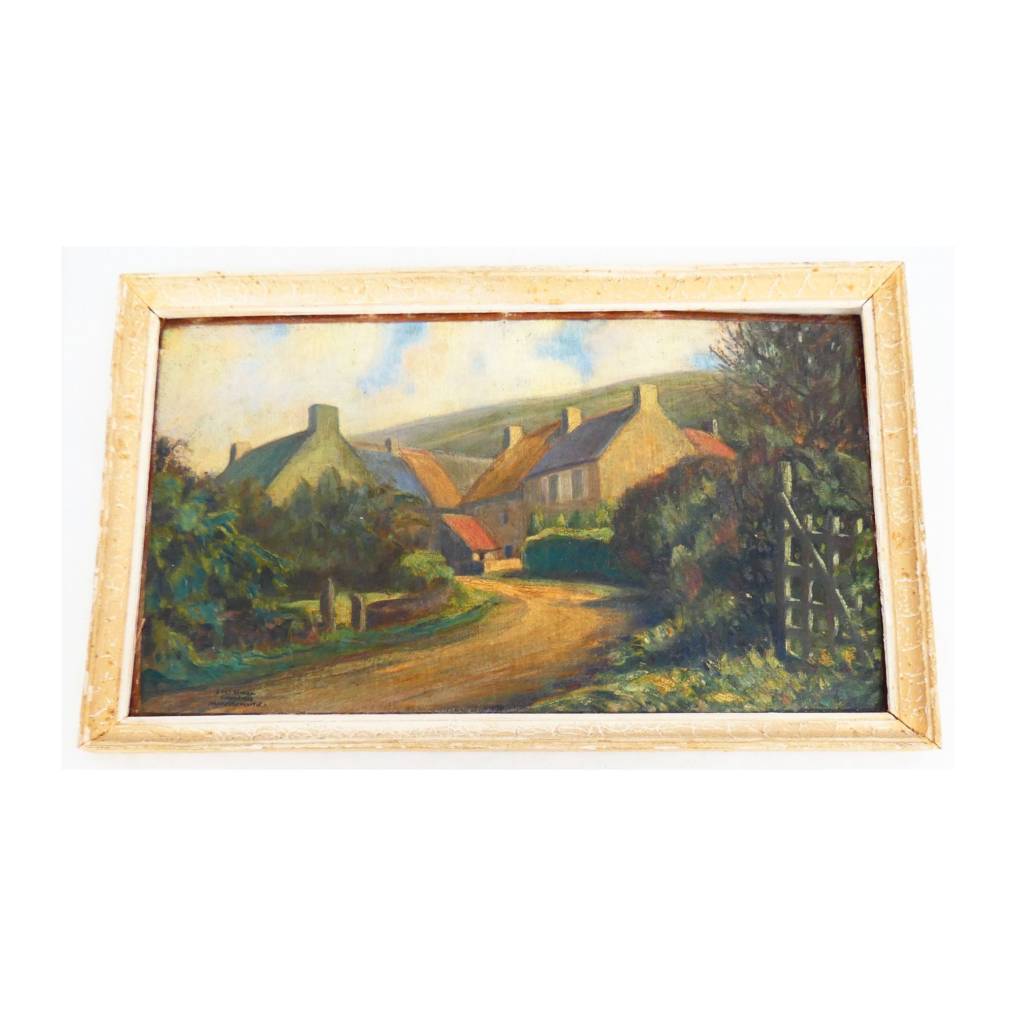 Huile sur Panneau Paysage de la Hague Signé André MANTELET MAREL SCIOTOT Huile sur Panneau Paysage de la Hague Signé André MANTELET MAREL SCIOTOT
