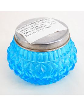 3-Piece Blue Glass Toiletry Set