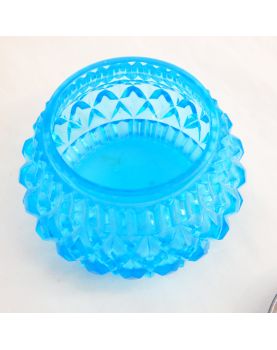 Nécessaire de Toilette avec 3 Pieces en Verre Bleu