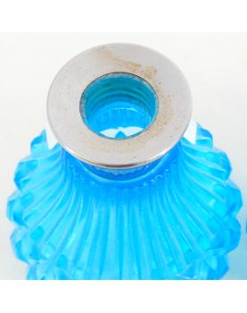 Nécessaire de Toilette avec 3 Pieces en Verre Bleu