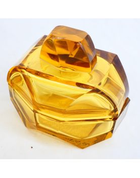 Set of 3 Yellow Crystal Toiletry Bottles