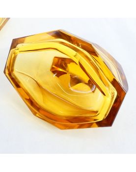 Set de 3 Flacons de Toilette en Cristal Jaune