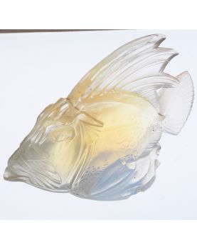 SABINO Poisson en Verre Opalescent Art Déco