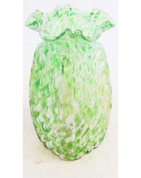 Vase en Verre Vert Clichy