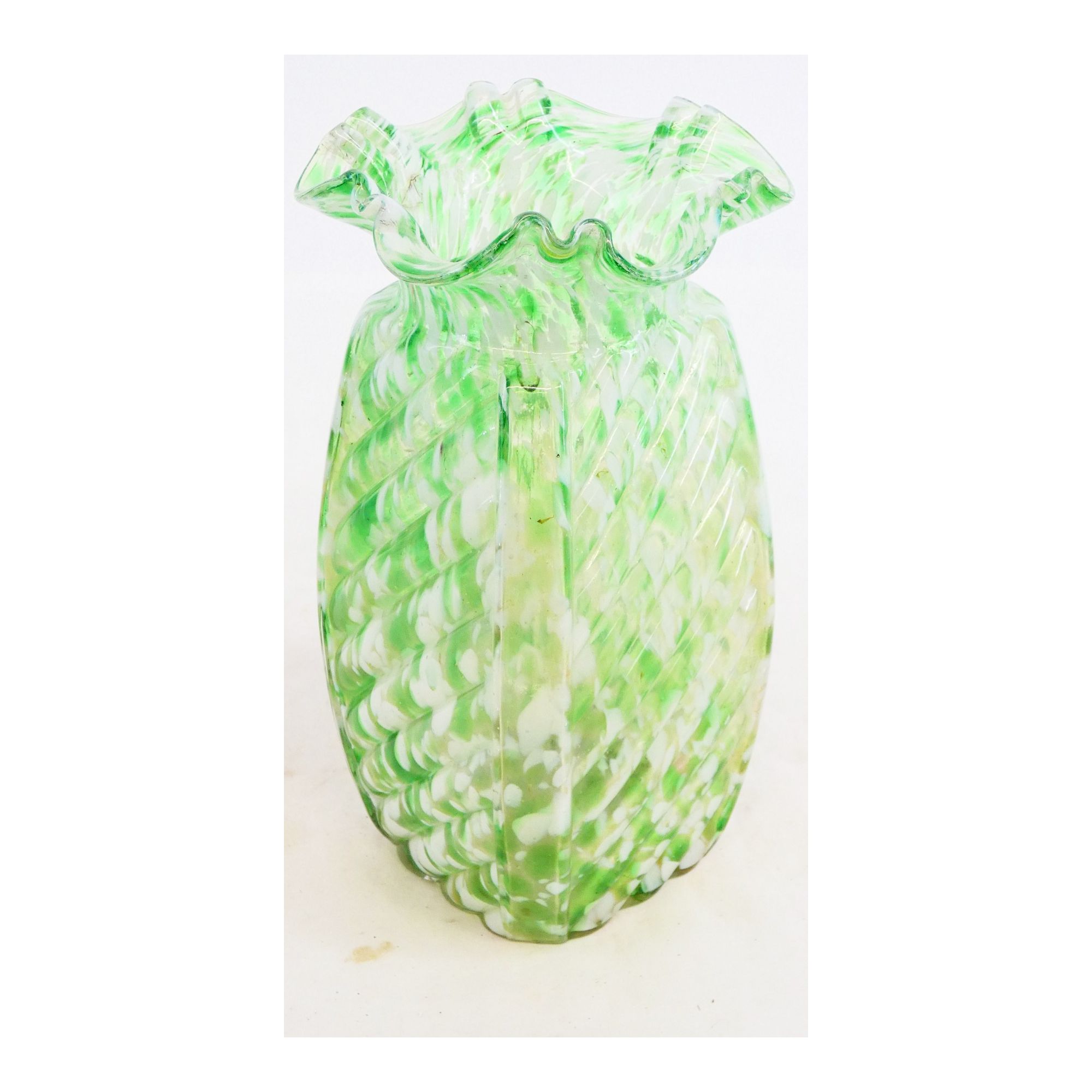Vase en Verre Vert Clichy Vase en Verre Vert Clichy
