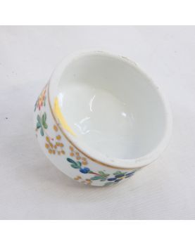 Pot Couvert Porcelaine Florale et Dorure