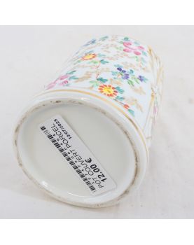 Pot Couvert Porcelaine Florale et Dorure