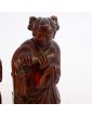 Paire de Statuettes en Bois Polychrome Chine