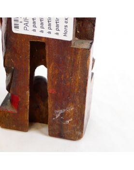 Paire de Statuettes en Bois Polychrome Chine