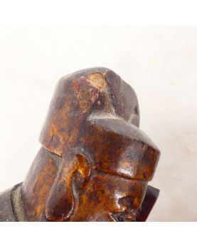 Paire de Statuettes en Bois Polychrome Chine