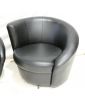 Paire de Fauteuils Design Noirs Pivotant