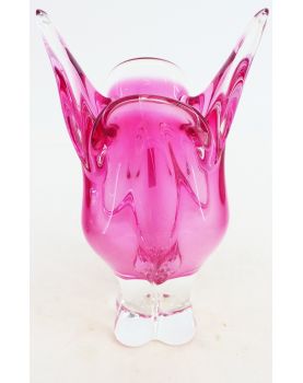 Vase Vintage Rose en Verre