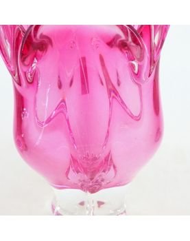 Vase Vintage Rose en Verre