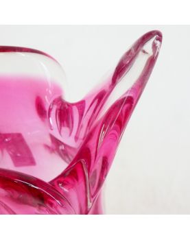 Vase Vintage Rose en Verre