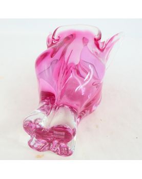 Vase Vintage Rose en Verre
